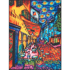 Kolorowanka welwetowa Colorvelvet Van Gogh - Cafe De Nuit - Tarasy, 47x35 cm